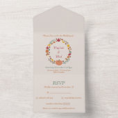 UAwg Wedding von Wreath & Fall in einer Einladung (Innen Boden)