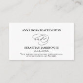 *~* UAWG Wedding Website Details Einfache Einschli Begleitkarte (Rückseite)