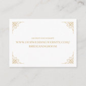 UAwg Wedding-Website für White and Gold QR Code Begleitkarte (Rückseite)