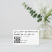UAwg Wedding Website QR Code Visitenkarte (Stehend Vorderseite)