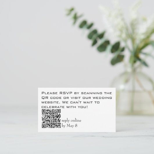 UAwg Wedding Website QR Code Visitenkarte (Stehend Vorderseite)