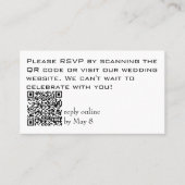 UAwg Wedding Website QR Code Visitenkarte (Vorderseite)