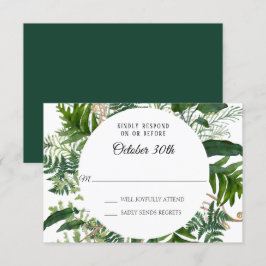 UAWG Wedding Wild Ferns Forest Leaf Foliage Einladung