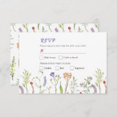 UAWG Wedding Wildblume Floral Ditsy Einladung (Vorne/Hinten)