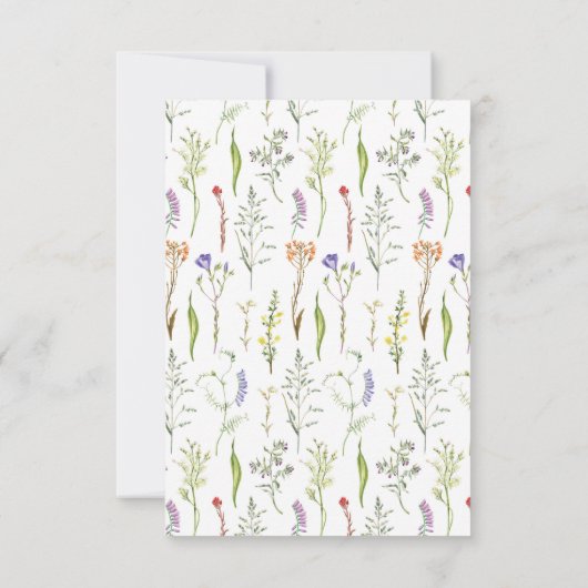 UAWG Wedding Wildblumen Blumenditsy Einladung (Rückseite)