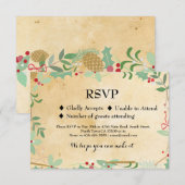 UAWG Wedding Winter Holidays Holly Cards Einladung (Vorne/Hinten)