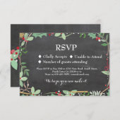 UAWG Wedding Winter Holidays Holly Cards Einladung (Vorne/Hinten)