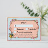 UAWG Wedding Wonderland Rabbit Blume laden ein Einladung (Stehend Vorderseite)