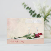 UAwg Wein und Rose RSVP Karte (Stehend Vorderseite)