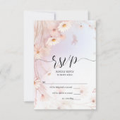 UAWG Whimsical Blush Pink Daisies RSVP Karte (Vorderseite)