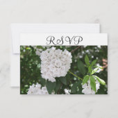 UAWG White Wedding Mountain Laurel RSVP Karte (Vorderseite)