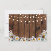 UAWG Wood Wedding Rustic Daisy Floral Cards Einladung (Rückseite)
