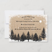 UAwg "Woodland Pine Trees Winter Snow" Einladung (Vorderseite)