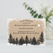 UAwg "Woodland Pine Trees Winter Snow" Einladung (Stehend Vorderseite)