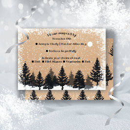 UAwg "Woodland Pine Trees Winter Snow" Einladung