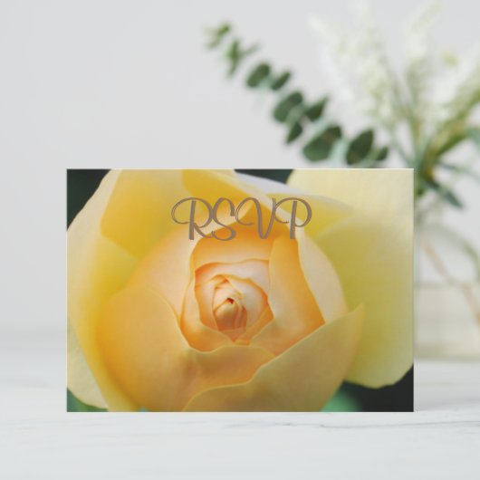 UAWG Yellow Rose RSVP Karte (Stehend Vorderseite)