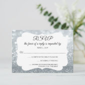 UAWG Your Day Glitzer Fab Silver RSVP Karte (Stehend Vorderseite)