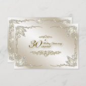 uAwg zum 30. Hochzeitstag RSVP Karte (Vorne/Hinten)