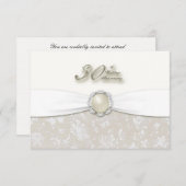 uAwg zum 30. Hochzeitstag RSVP Karte (Vorne/Hinten)