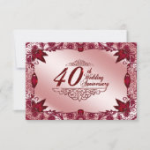 uAwg zum 40. Hochzeitstag Einladung (Vorderseite)