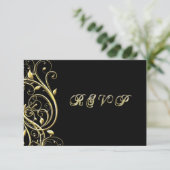 uAwg zum 50. Hochzeitstag RSVP Karte (Stehend Vorderseite)