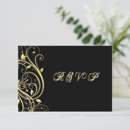 uAwg zum 50. Hochzeitstag RSVP Karte (Stehend Vorderseite)