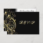 uAwg zum 50. Hochzeitstag RSVP Karte (Vorne/Hinten)