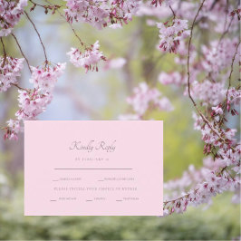 UAwg zum Abendessen in Rosa RSVP Karte