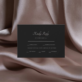 UAwg zum Abendessen in Schwarz RSVP Karte