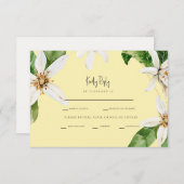 UAwg zum Abendessen mit weißer Blume RSVP Karte (Vorne/Hinten)