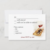 UAwg zum Abendessen RSVP Karte (Rückseite)