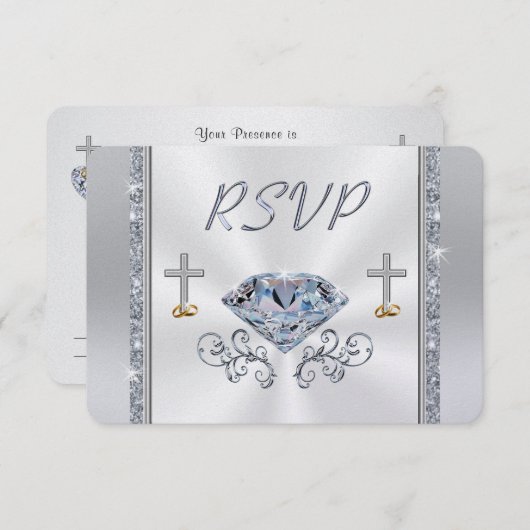 UAWG zum christlichen 60. Jubiläum mit Menüauswahl Einladung (Vorne/Hinten)