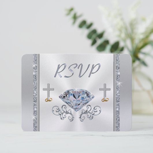 UAWG zum christlichen 60. Jubiläum mit Menüauswahl Einladung (Stehend Vorderseite)