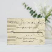 UAwg zum Hochzeitsempfang von Musikmusik RSVP Karte (Stehend Vorderseite)