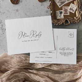 UAwg zum Minimalistischen Menü mit klassischem Chi Postkarte