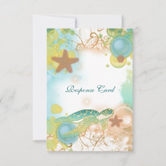 UAwg zum Thema Hochzeit am Strand RSVP Karte (Vorderseite)