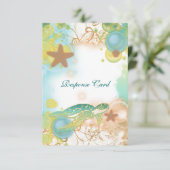 UAwg zum Thema Hochzeit am Strand RSVP Karte (Stehend Vorderseite)