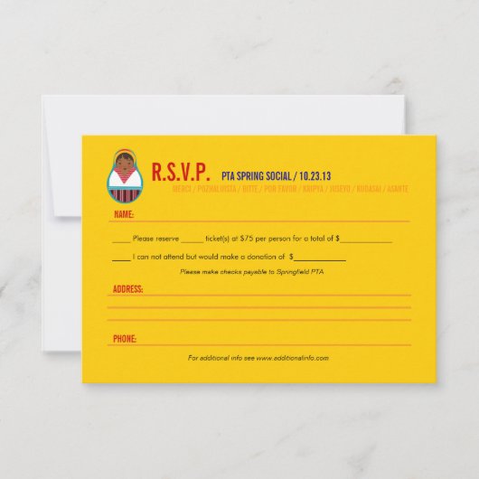 UAwg zum Thema Kultur und Diversity RSVP Karte (Vorderseite)