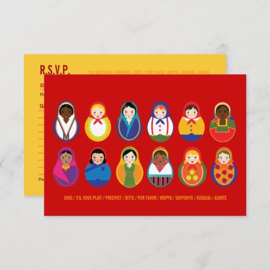 UAwg zum Thema Kultur und Diversity RSVP Karte (Vorne/Hinten)