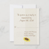 UAwg zur Entnahme von Sonnenblumen und Streifen RSVP Karte (Rückseite)