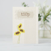 UAwg zur Entnahme von Sonnenblumen und Streifen RSVP Karte (Stehend Vorderseite)