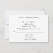 UAwg zur Hochzeitsempfehlung mit heller Blume Einladung (Rückseite)