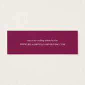 UAwg zur Hochzeitswebsite zum Blumenrosa (Rückseite)