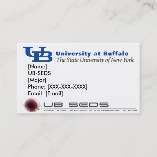 UB SEDS Visitenkarte (Vorderseite)