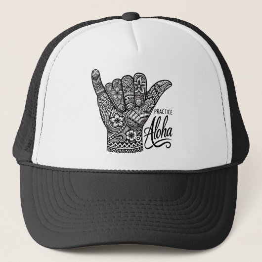 Übe Aloha Truckerkappe (Vorderseite)