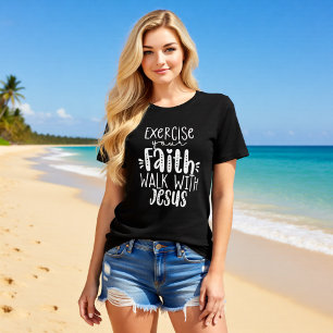 Übe deinen Glauben, geh mit Jesus, Christlich Tri-Blend Shirt