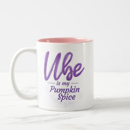 Ube (Lila Yam) ist mein Pumpkin Spice Two-Tone Cof Zweifarbige Tasse (Links)