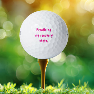 Übe meine Recovery-Schläge, Lustig, Personalisiert Golfball