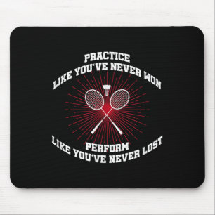 Übe wie du noch nie Badminton gewonnen hast Retro Mousepad