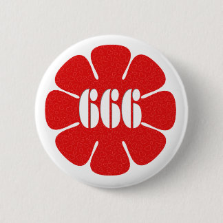 Übel aber niedlicher Blumen-Knopf des Rot-666 für Button